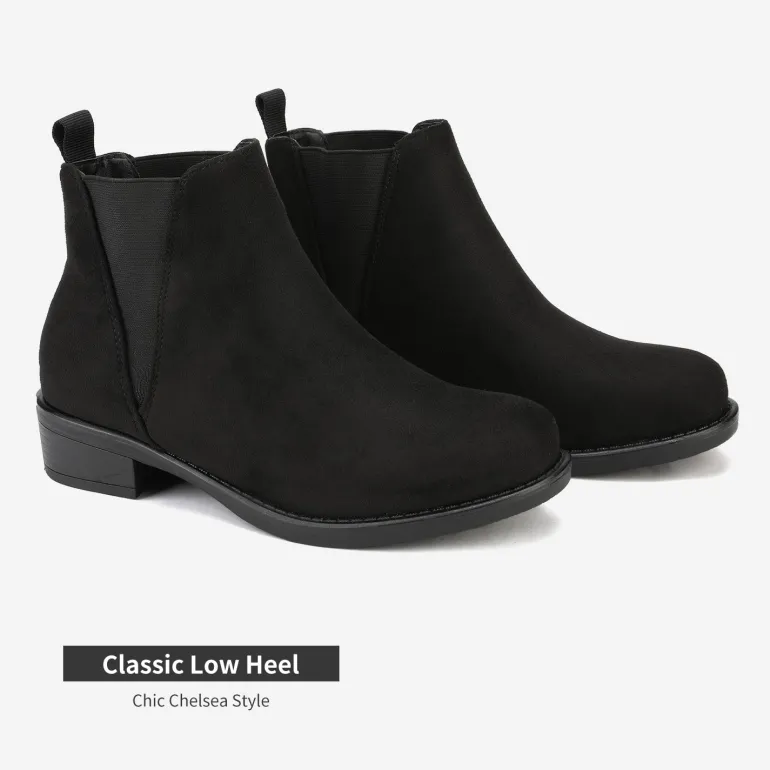 Chunky Low Heel Ankle Booties