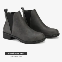 Chunky Low Heel Ankle Booties