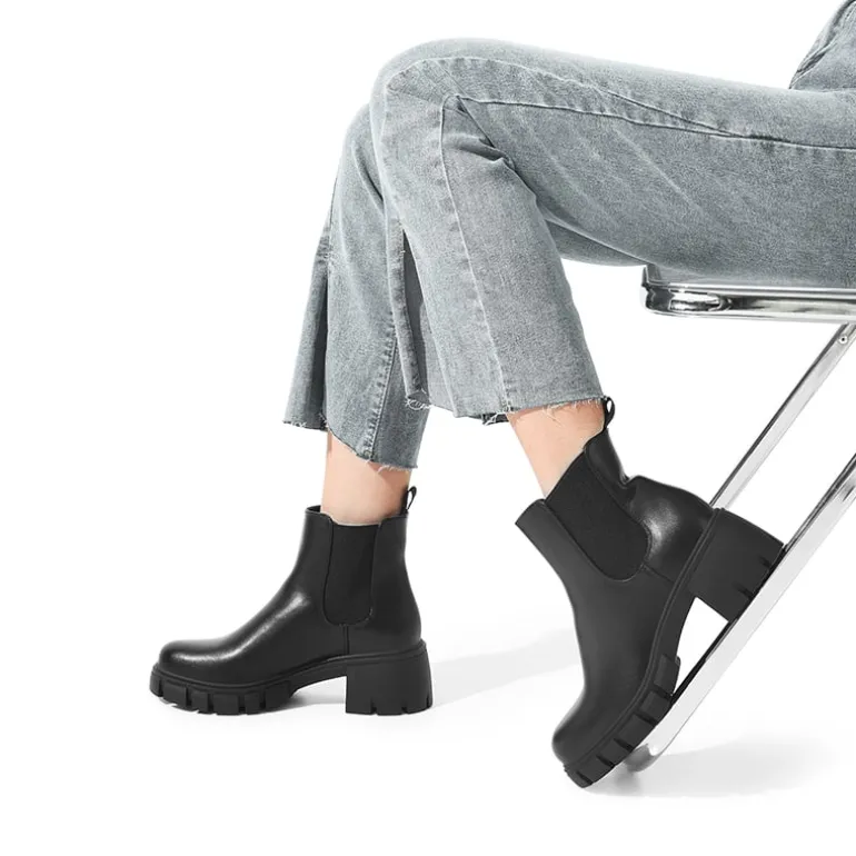 Chunky Lug Sole Chelsea Boots