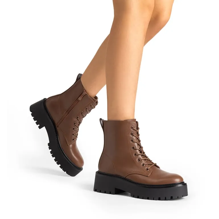 Chunky Non-Slip Combat Ankle Boots