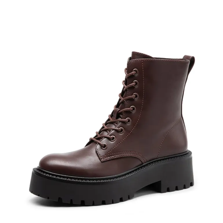 Chunky Non-Slip Combat Ankle Boots