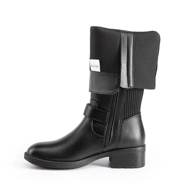 Classic Buckle Riding Knee-High Boot