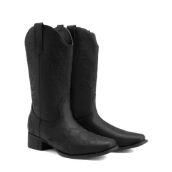 Classic Comfy Square-Toe Mid-Calf Cowboy Boots