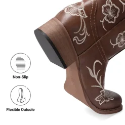 Classic Comfy Square-Toe Mid-Calf Cowboy Boots