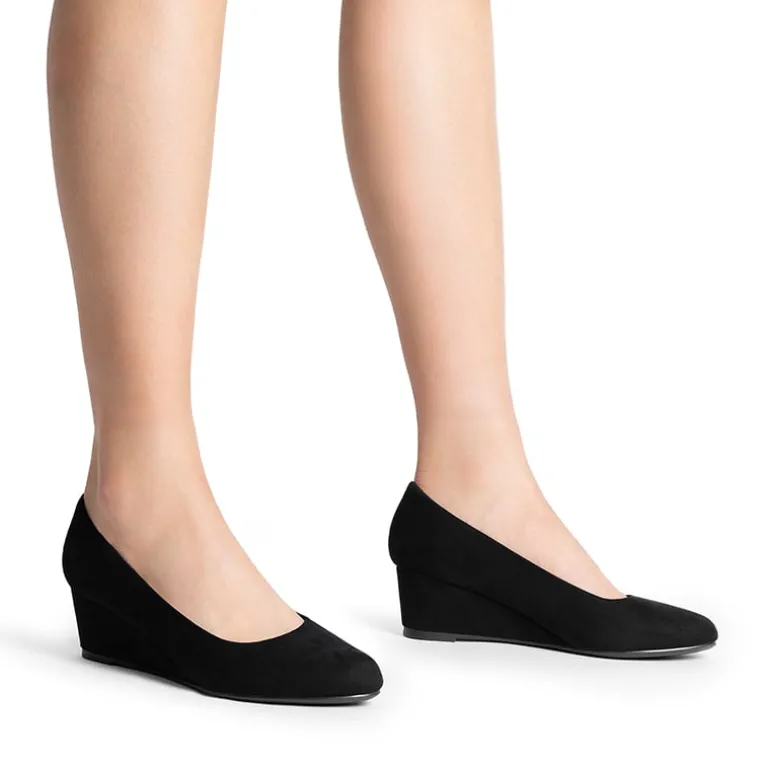 Classic Slip-On Wedge Heel Pumps