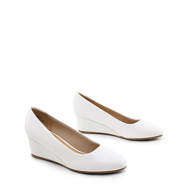 Classic Slip-On Wedge Heel Pumps