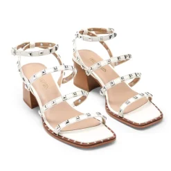 Clear Rhinestone Strappy Chunky Heels