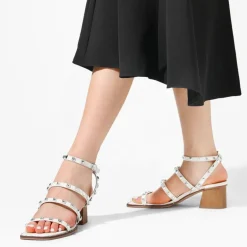 Clear Rhinestone Strappy Chunky Heels
