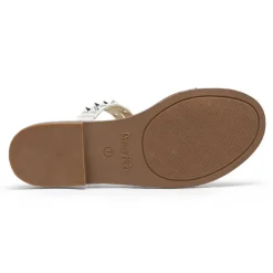 Clear Studded Rhinestone Flat Sandals
