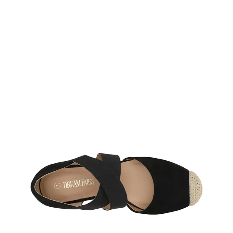 Closed-Toe Criss Cross Espadrille Sandals