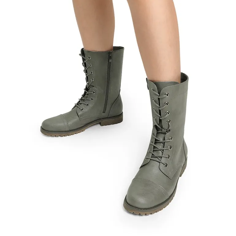 Combat Mid-calf Boots