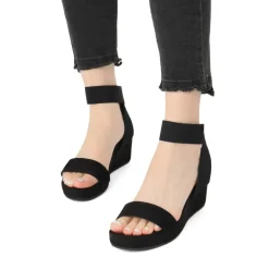 Comfortable Ankle Strap Platform Wedge Sandals