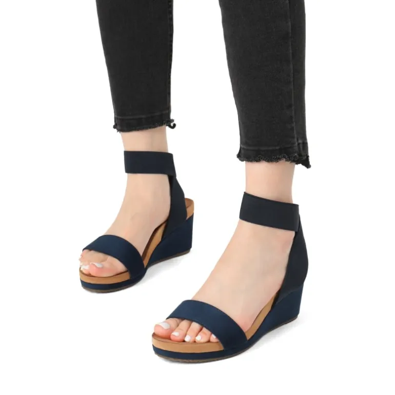 Comfortable Ankle Strap Platform Wedge Sandals