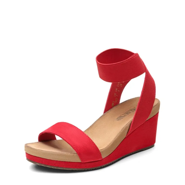 Comfortable Ankle Strap Platform Wedge Sandals