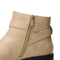 Comfortable Low Block Heel Ankle Boots