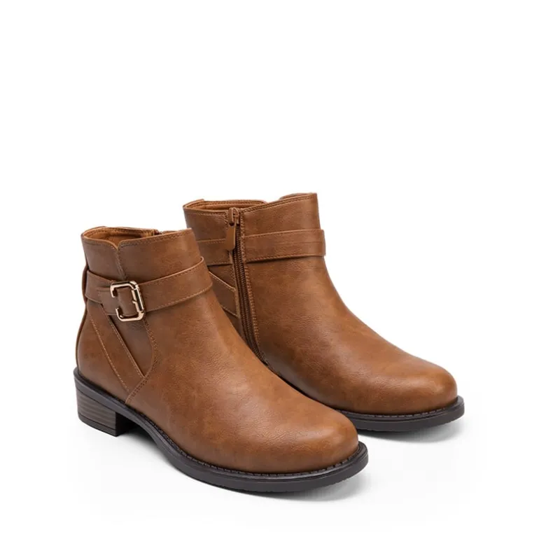 Comfortable Low Block Heel Ankle Boots