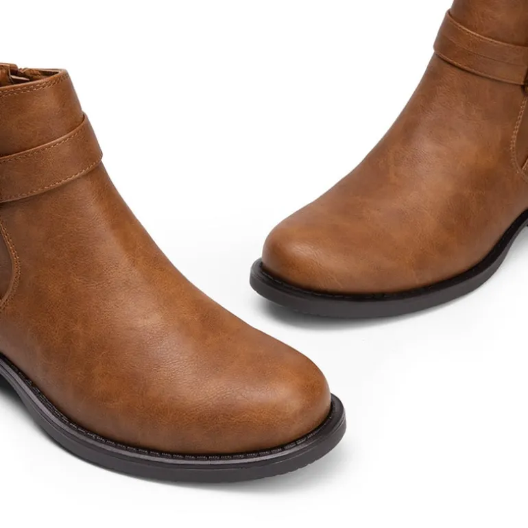 Comfortable Low Block Heel Ankle Boots