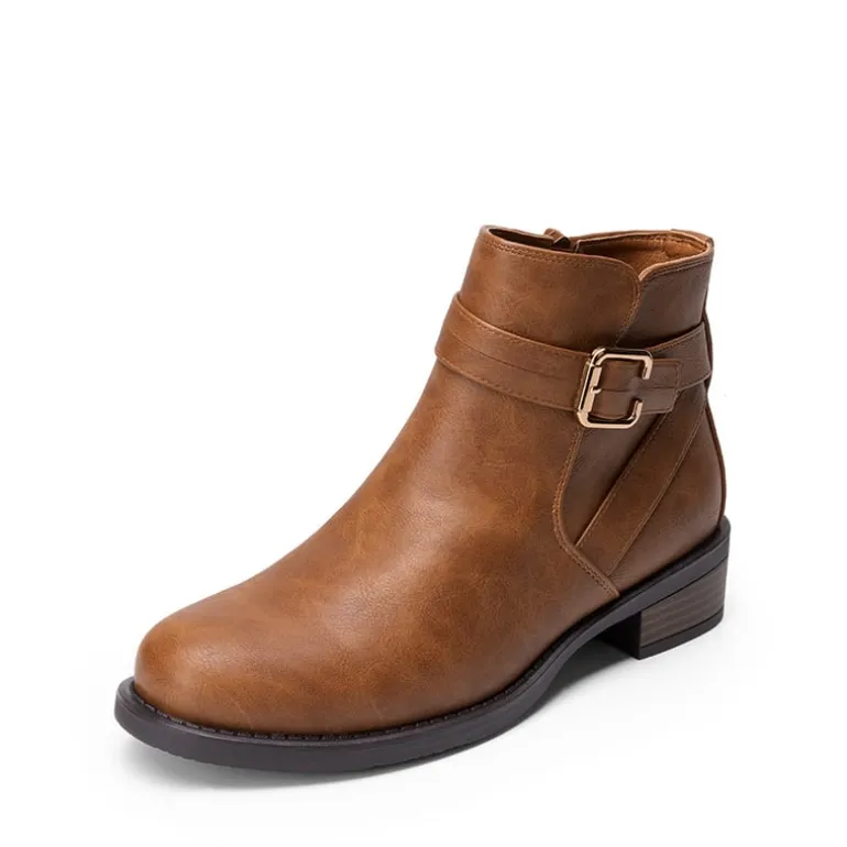 Comfortable Low Block Heel Ankle Boots