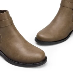 Comfortable Low Block Heel Ankle Boots