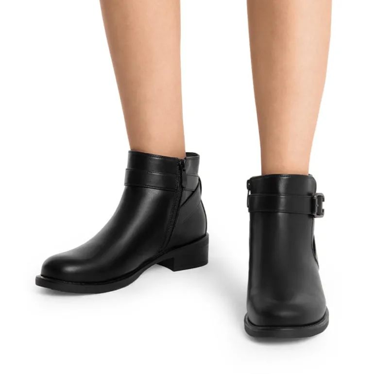 Comfortable Low Block Heel Ankle Boots