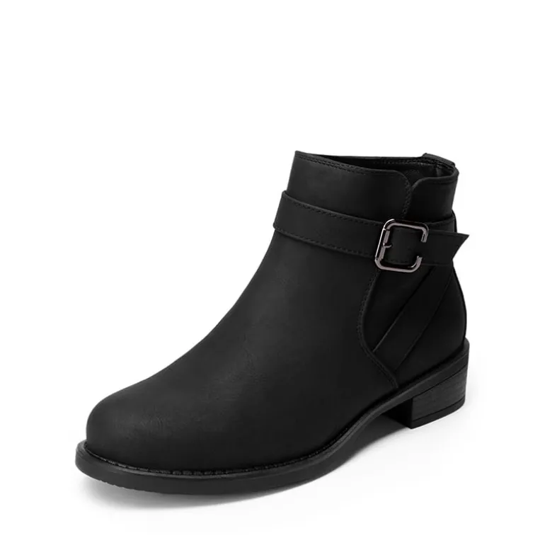 Comfortable Low Block Heel Ankle Boots