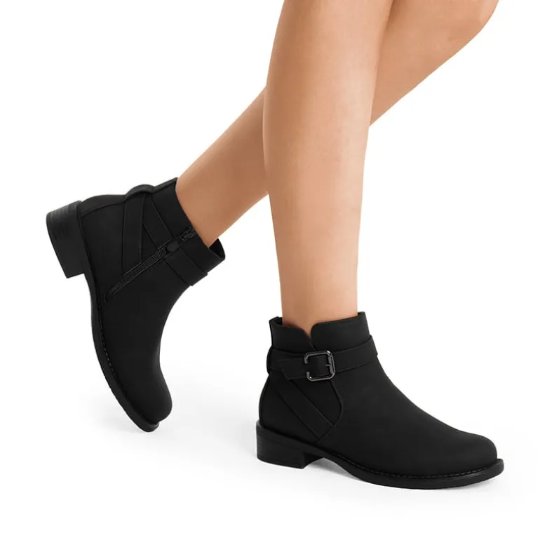 Comfortable Low Block Heel Ankle Boots