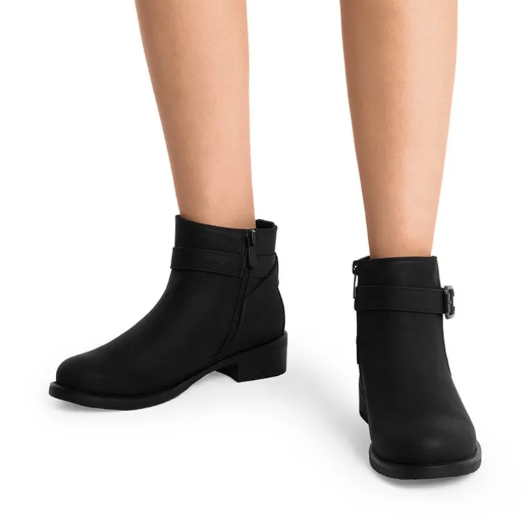 Comfortable Low Block Heel Ankle Boots