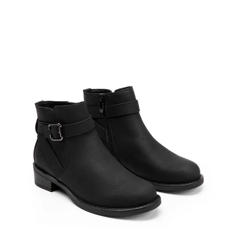 Comfortable Low Block Heel Ankle Boots