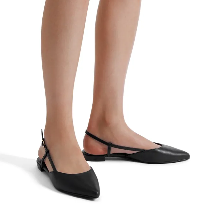 Comfortable Pointed-Toe Slingback Flats