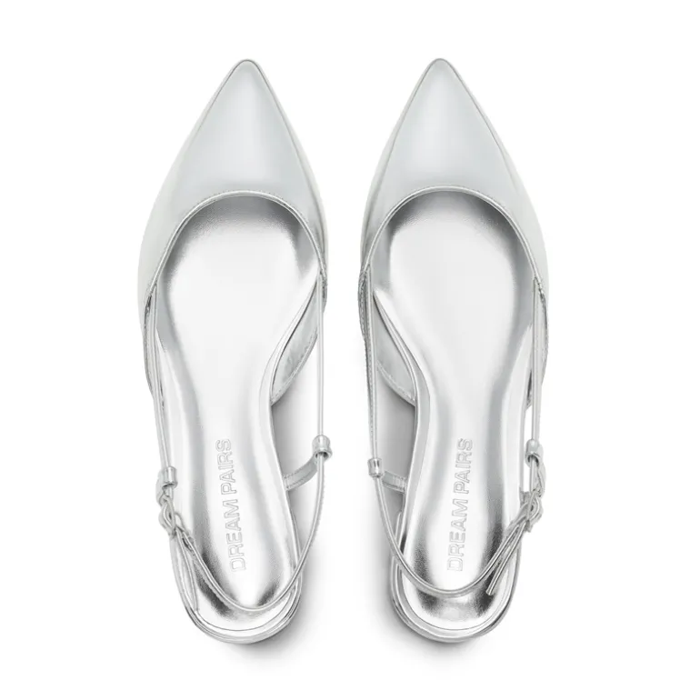 Comfortable Pointed-Toe Slingback Flats