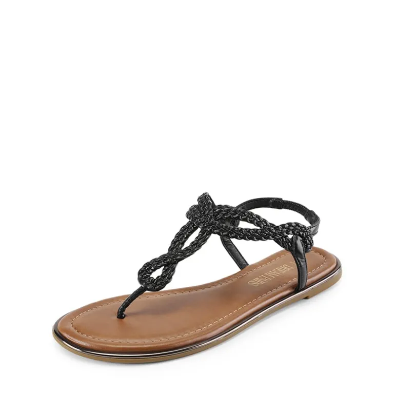 Comfortable T-Strap Thong Flat Sandals