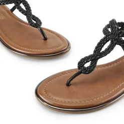 Comfortable T-Strap Thong Flat Sandals