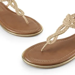 Comfortable T-Strap Thong Flat Sandals