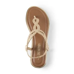 Comfortable T-Strap Thong Flat Sandals