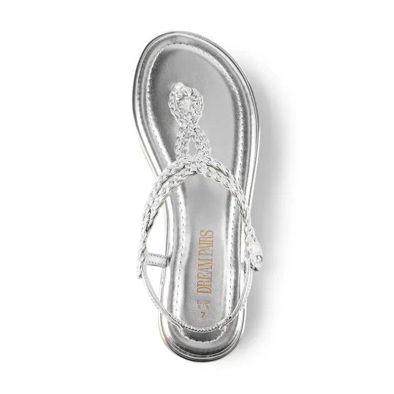Comfortable T-Strap Thong Flat Sandals