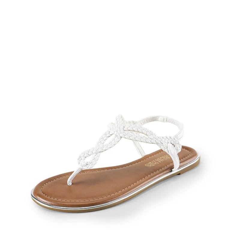 Comfortable T-Strap Thong Flat Sandals