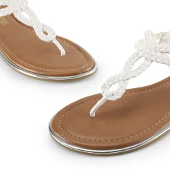 Comfortable T-Strap Thong Flat Sandals