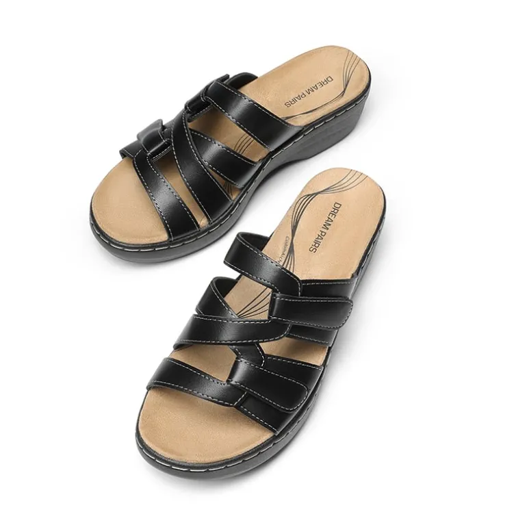 Comfort Arch Support Wedge Slide Sandals