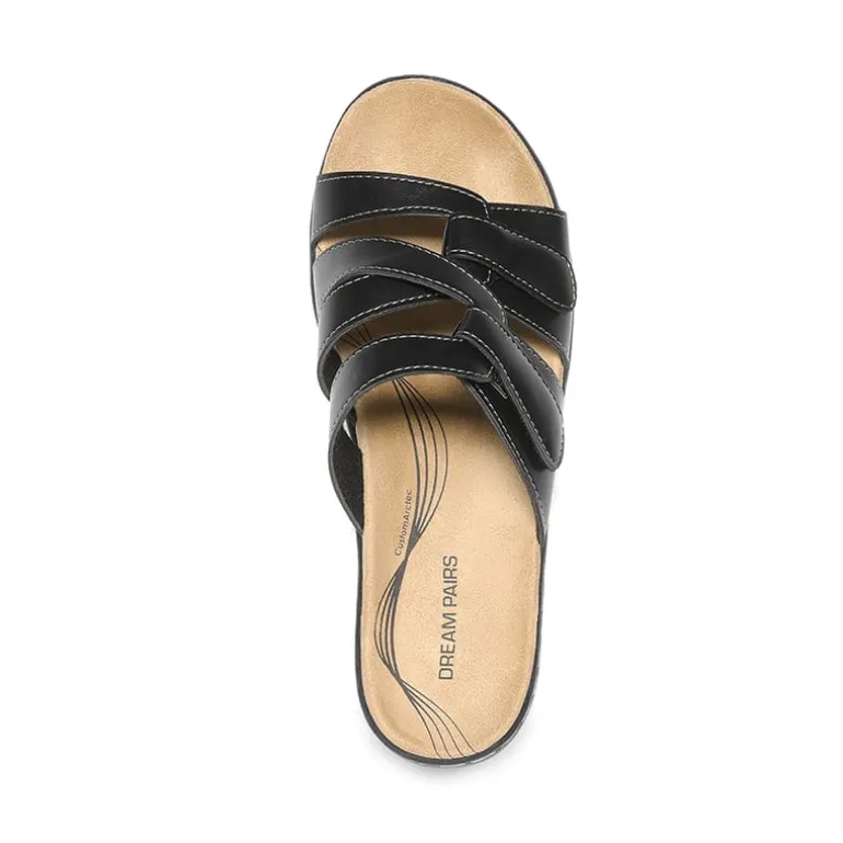 Comfort Arch Support Wedge Slide Sandals