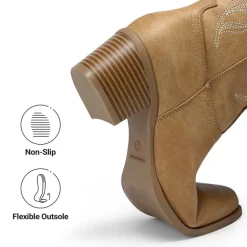 Comfort Square-toe Knee-high Cowboy Boots