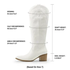Comfort Square-toe Knee-high Cowboy Boots