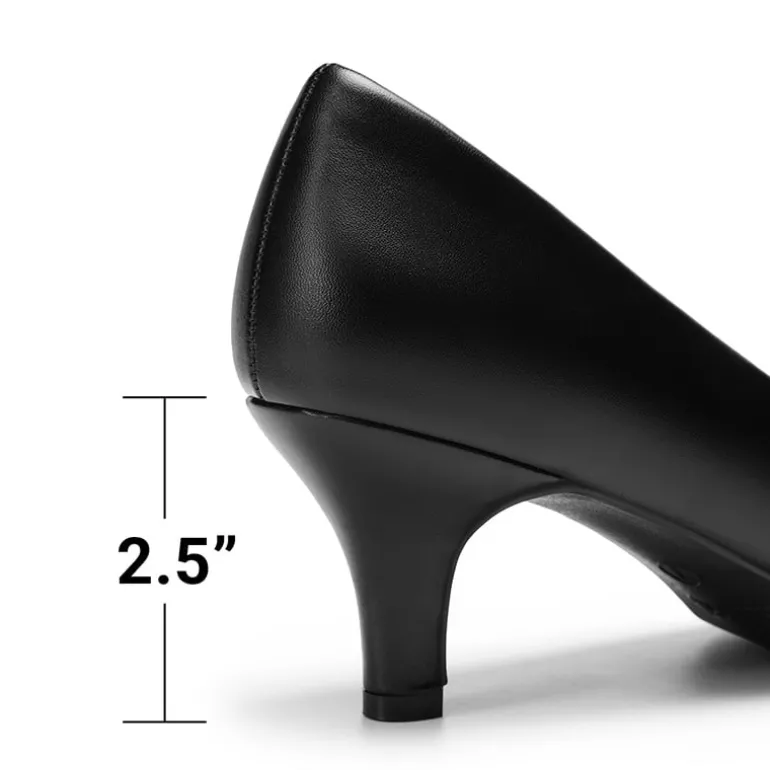 Comfy Round Toe Low Heel Pumps