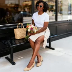 Comfy Round Toe Low Heel Pumps