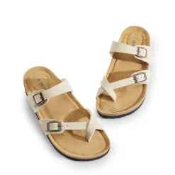 Cork Footbed Thong Slide Sandals