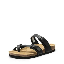 Cork Footbed Thong Slide Sandals