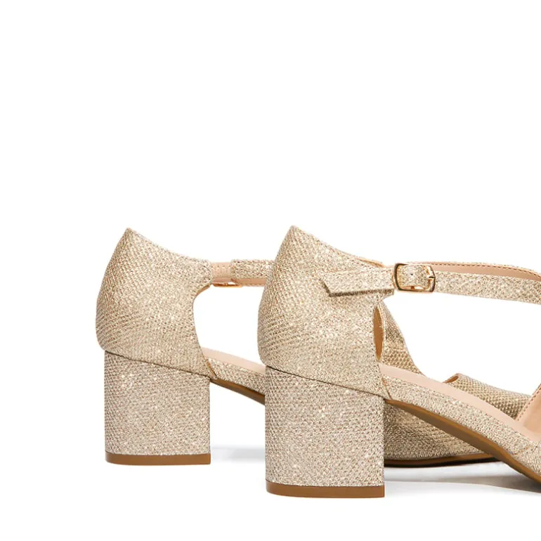 Criss-Cross Chunky Heel Pumps