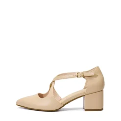 Criss-Cross Chunky Heel Pumps