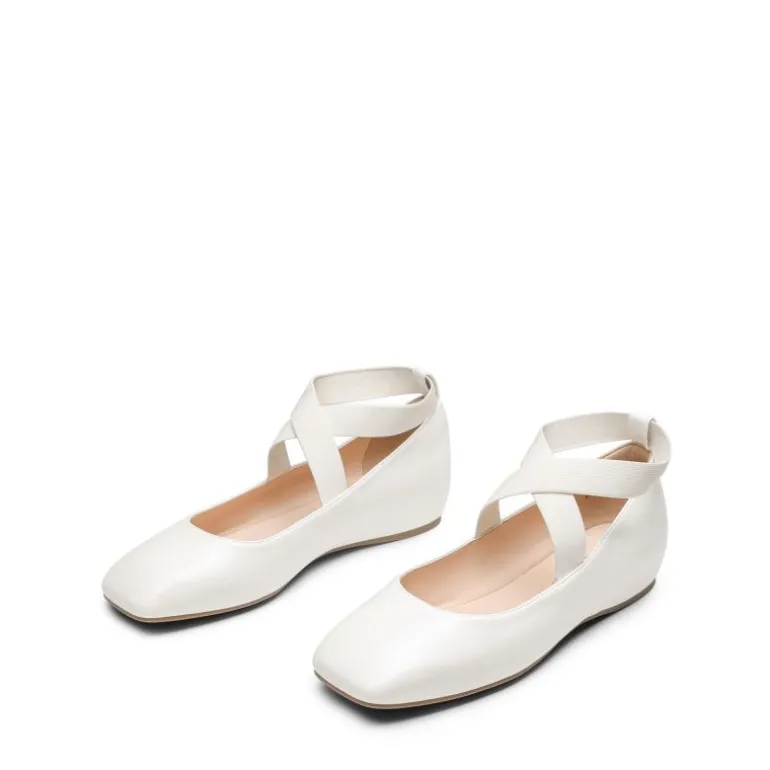 Criss Cross Elastic Ankle Strap Flats