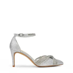 Crisscross Rhinestone Straps Pumps