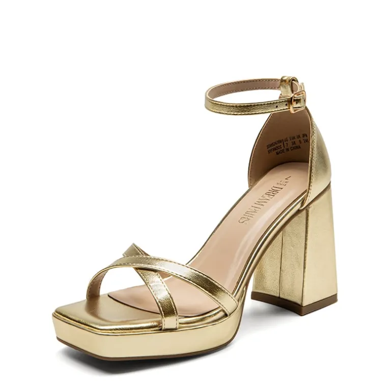 Crisscross Straps Platform Sandals